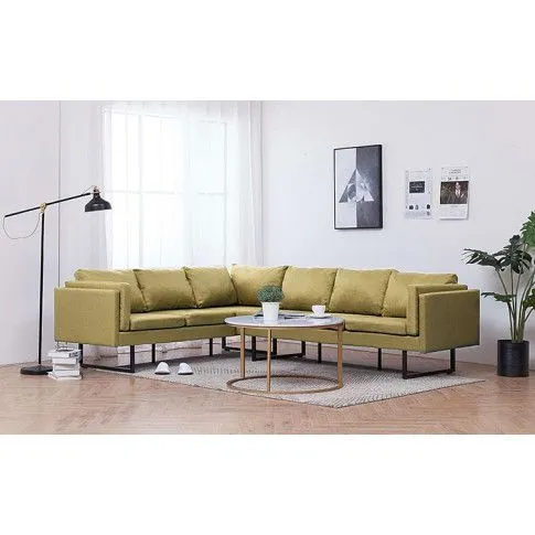 Szczegółowe zdjęcie nr 9 produktu Przestronna sofa narożna Selwa - zielona