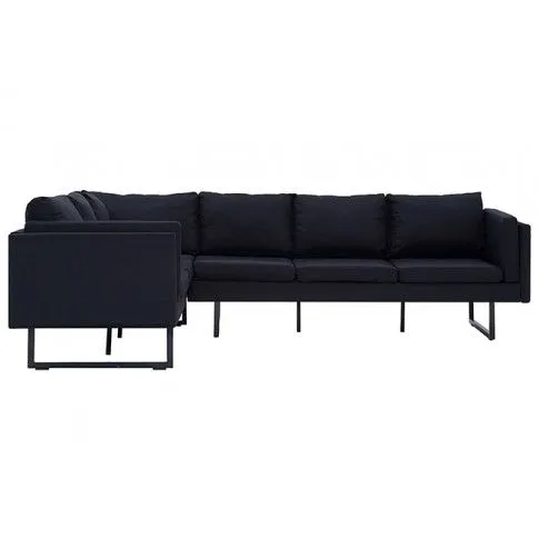 Szczegółowe zdjęcie nr 4 produktu Przestronna sofa narożna Selwa - czarna