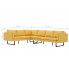Fotografia Przestronna sofa narożna Miva - żółta z kategorii Wypoczynki