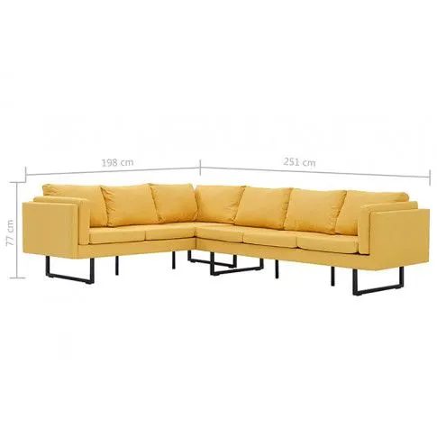 Fotografia Przestronna sofa narożna Selwa - żółta z kategorii Wypoczynki