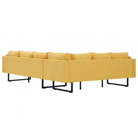 Szczegółowe zdjęcie nr 4 produktu Przestronna sofa narożna Selwa - żółta