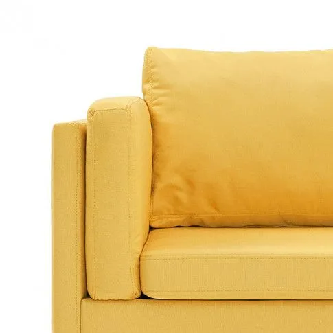 Szczegółowe zdjęcie nr 6 produktu Przestronna sofa narożna Selwa - żółta