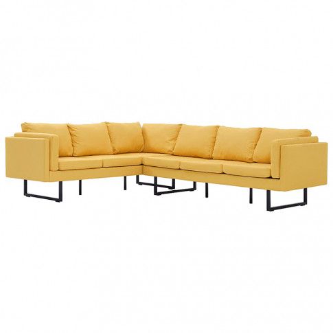 Zdjęcie produktu Przestronna sofa narożna Miva - żółta.