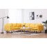 Szczegółowe zdjęcie nr 9 produktu Przestronna sofa narożna Miva - żółta