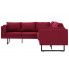 Fotografia Przestronna sofa narożna Miva - czerwona z kategorii Narożniki