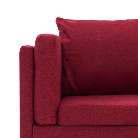 Szczegółowe zdjęcie nr 4 produktu Przestronna sofa narożna Miva - czerwona