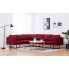 Szczegółowe zdjęcie nr 9 produktu Przestronna sofa narożna Miva - czerwona