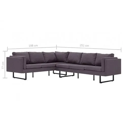 Szczegółowe zdjęcie nr 7 produktu Przestronna sofa narożna Selwa - taupe