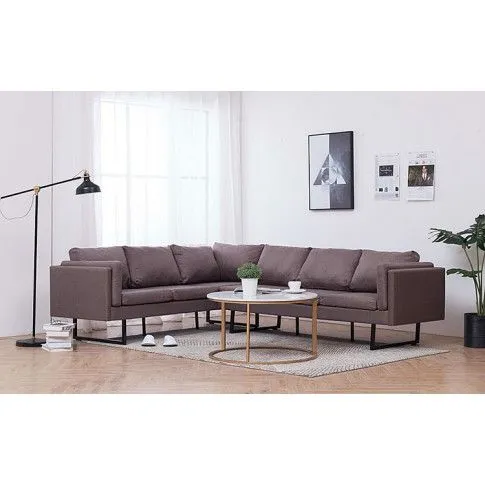 Szczegółowe zdjęcie nr 9 produktu Przestronna sofa narożna Selwa - taupe