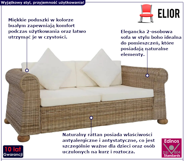 2-osobowa sofa Asha