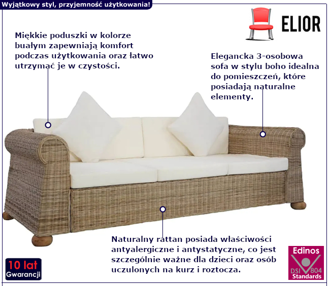 3-osobowa sofa Marvivo