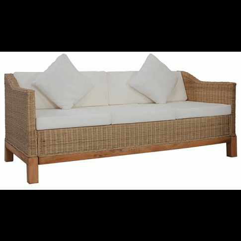 Zdjęcie produktu Sofa trzyosobowa Alani 3B - naturalny rattan.