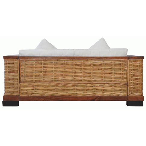 Szczegółowe zdjęcie nr 4 produktu Sofa Otma 2A dwuosobowa - rattan + brąz