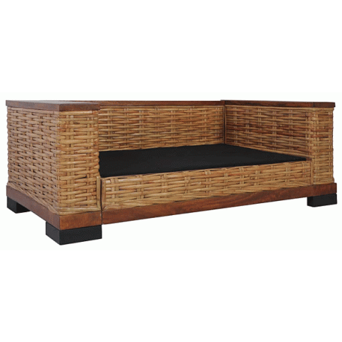 Szczegółowe zdjęcie nr 5 produktu Sofa Otma 2A dwuosobowa - rattan + brąz