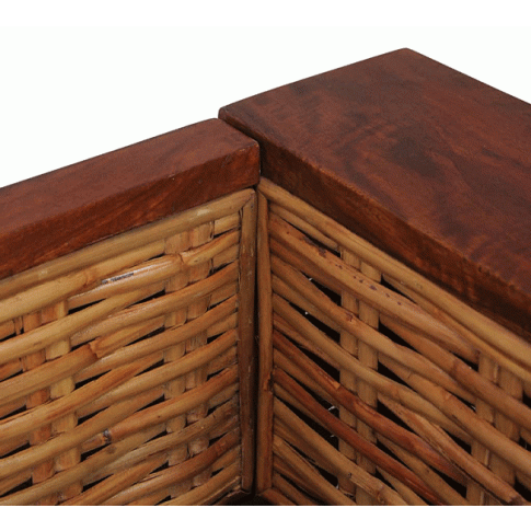 Szczegółowe zdjęcie nr 6 produktu Sofa Otma 2A dwuosobowa - rattan + brąz