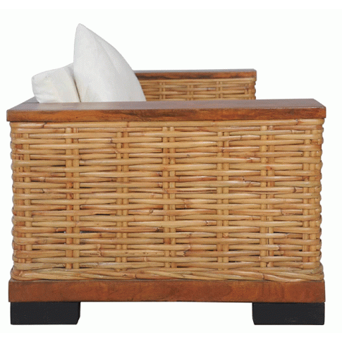 Szczegółowe zdjęcie nr 7 produktu Sofa Otma 2A dwuosobowa - rattan + brąz