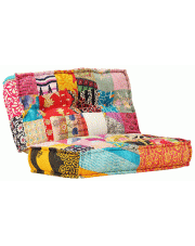 Kwadratowa piankowa sofa Gina - patchwork w sklepie Edinos.pl