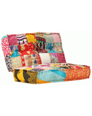 Kwadratowa piankowa sofa Gina - patchwork