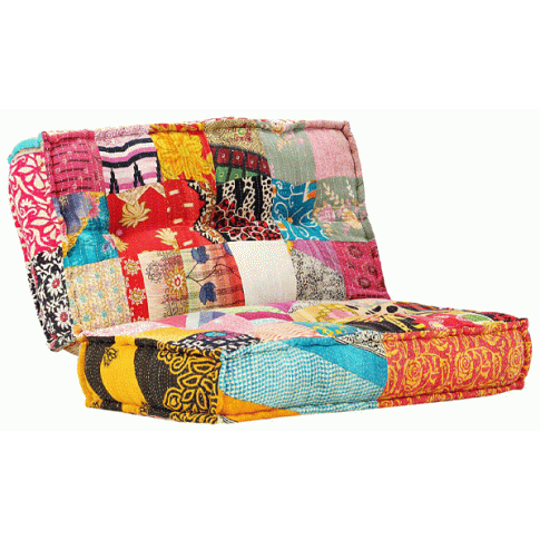 Zdjęcie produktu Kwadratowa piankowa sofa Gina - patchwork.