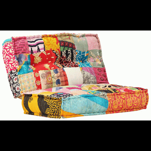 Zdjęcie produktu Kwadratowa piankowa sofa Gina - patchwork.