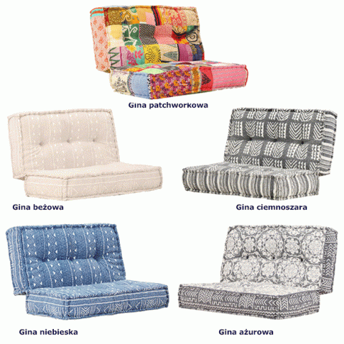 Szczegółowe zdjęcie nr 6 produktu Beżowa kwadratowa piankowa sofa boho - Talos