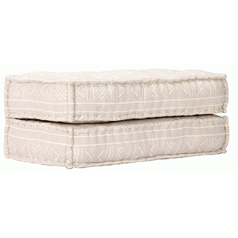Szczegółowe zdjęcie nr 4 produktu Beżowa kwadratowa piankowa sofa boho - Talos