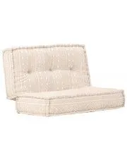 Beżowa kwadratowa piankowa sofa boho - Gina w sklepie Edinos.pl