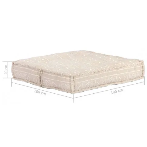 Szczegółowe zdjęcie nr 8 produktu Beżowa kwadratowa piankowa sofa boho - Talos