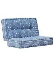 Kwadratowa piankowa sofa Gina - niebieska w sklepie Edinos.pl