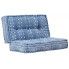 Kwadratowa piankowa sofa Gina - niebieska