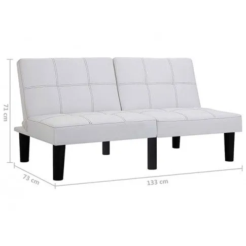 Zdjęcie rozkładana sofa Selima, ekoskóra, kolor biały - w sklepie Edinos.pl