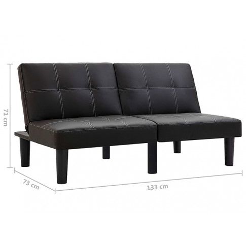Szczegółowe zdjęcie nr 6 produktu Rozkładana sofa Mirja - czarna