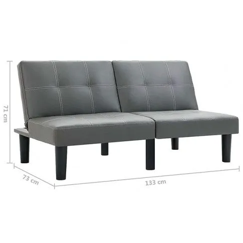 Zdjęcie rozkładana sofa Selima, ekoskóra, kolor szary - w sklepie Edinos.pl