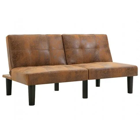 Zdjęcie rozkładana sofa Selima, ekoskóra, kolor brązowy - w sklepie Edinos.pl