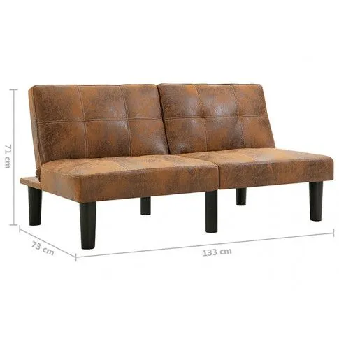 Szczegółowe zdjęcie nr 10 produktu Rozkładana sofa Mirja - brązowa