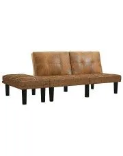 Rozkładana sofa Mirja - brązowa w sklepie Edinos.pl