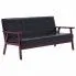 3-osobowa czarna sofa retro - Vita 3X