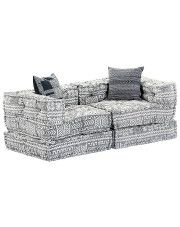 Dwuosobowa szara sofa modułowa - Demri 3D w sklepie Edinos.pl