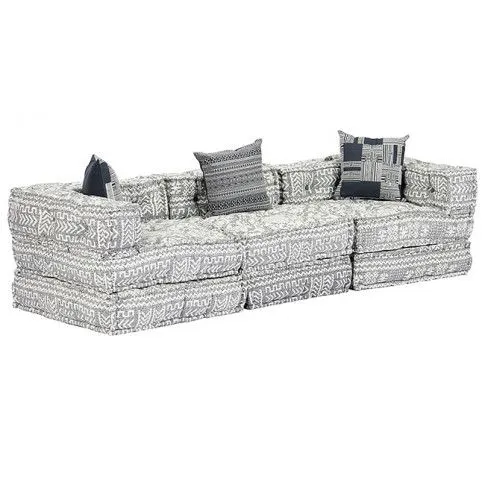 Szczegółowe zdjęcie nr 10 produktu Trzyosobowa szara sofa modułowa - Demri 5D