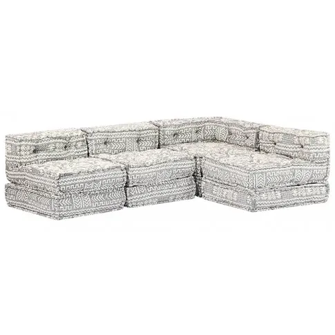 Rozkładany szary narożnik modułowy Demri 6D