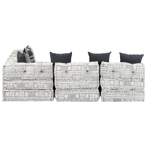 Rozkładany szary narożnik modułowy Demri 6D