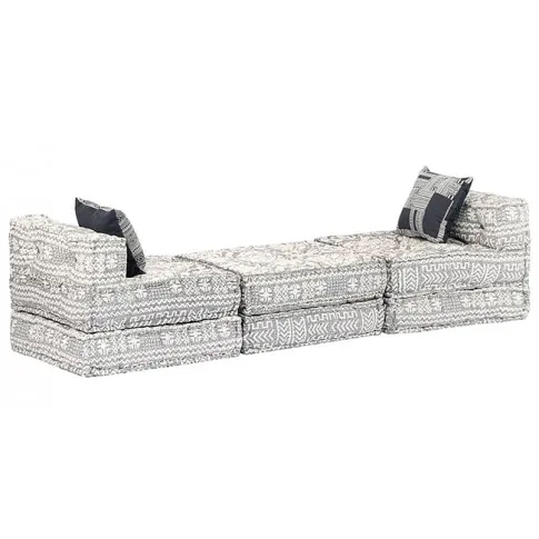 4-osobowy rozkładany szara narożnik Demri 7D