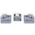 3-osobowa rozkładana sofa modułowa Demri 5D indygo