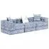 Trzyosobowa sofa modułowa indygo - Demri 5D