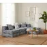Czteroosobowy narożnik modułowy indygo   Montanex 7D