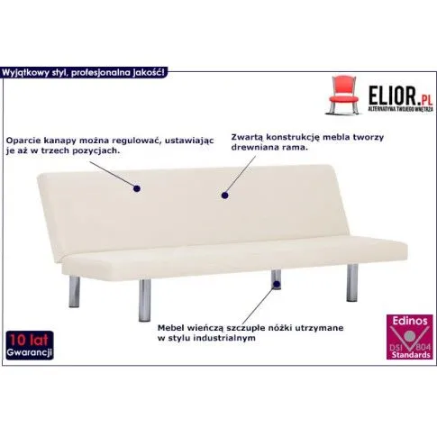 Fotografia Sofa minimalistyczna Melwin 2X – kremowa z kategorii Kanapy i sofy