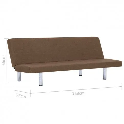 Szczegółowe zdjęcie nr 6 produktu Sofa minimalistyczna Melwin 2X – brązowa