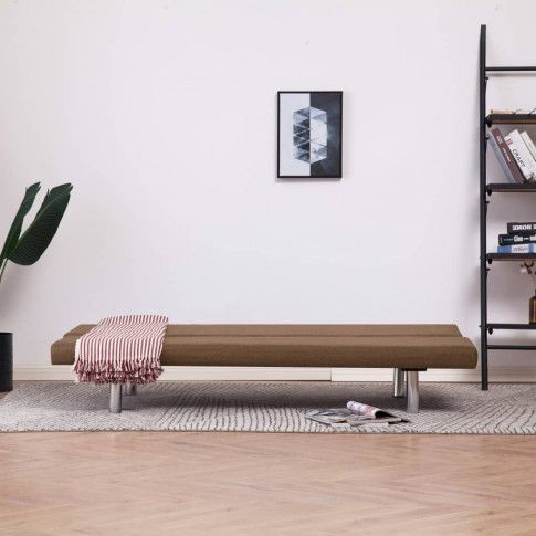 Szczegółowe zdjęcie nr 10 produktu Sofa minimalistyczna Melwin 2X – brązowa