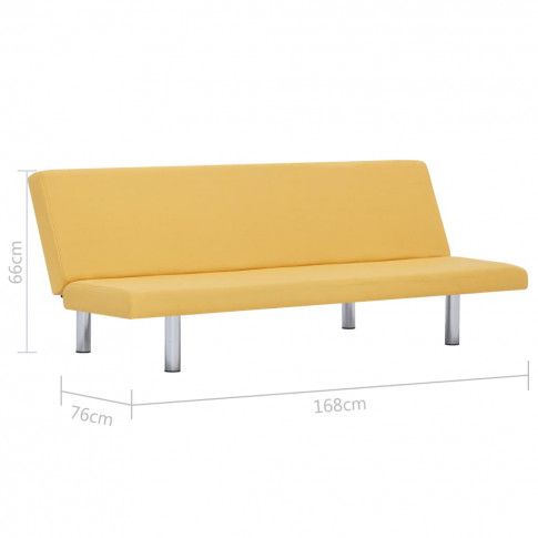 Szczegółowe zdjęcie nr 10 produktu Sofa tapicerowana Melwin 2X – żółta