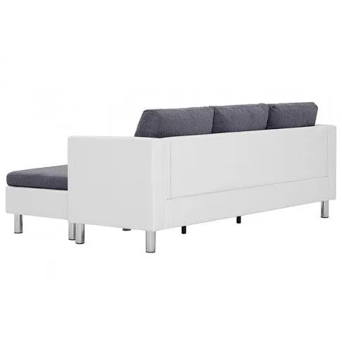 Szczegółowe zdjęcie nr 4 produktu Atrakcyjny narożnik z szezlongiem biało-ciemnoszary - Glomsti 4Qbiało-ciemnoszara